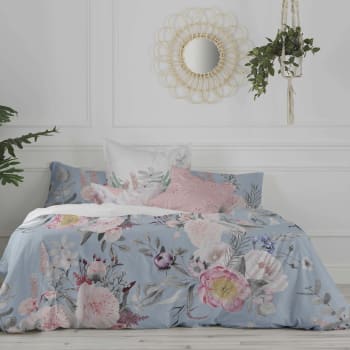 Soft bouquet - Funda nórdica 100% algodón multicolor 240x220 cm (cama 150/160)