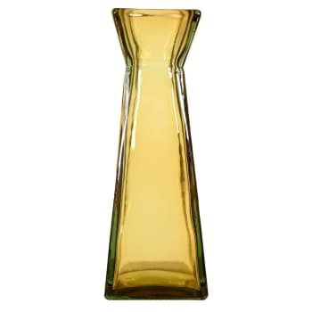 Gotland - Vase en verre recyclé  miel 30 cm