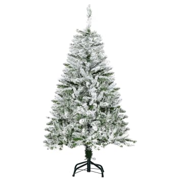 Sapin de Noël artificiel aspect enneigé H.120 cm imitation Nordmann