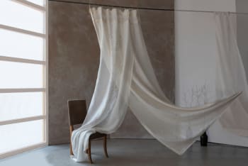 Bianco Cotone Lino Tende, Trasparenti Voile Traspirante Tenda Finestra  Privacy Aggiunta Decorazione Della Casa Tendaggi per Salotto Lounge Ufficio