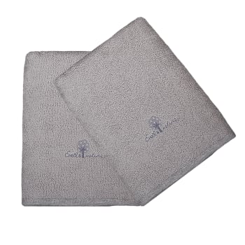GAMME BIO UNIS - Set di 2 asciugamani in spugna 50x90 cm cotone bio