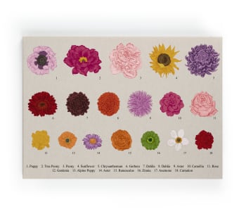 FLOWERS - Lienzo 60x40 impresión flores