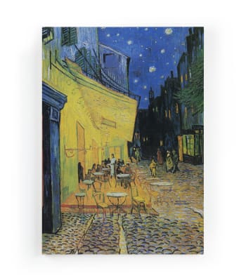 TERRACE AT NIGHT - Peinture sur toile 60x40 imprimé HD terrasse la nuit