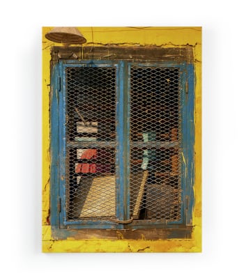 YELLOW WINDOW - Peinture sur toile 60x40 imprimé HD fenêtre jaune