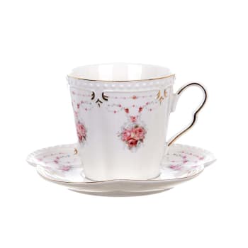 Tasse À Café Et Soucoupe En Céramique Étoile Lune Avec Cuillère Poignée