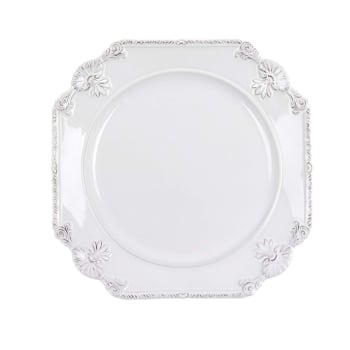 Victoria - Assiette en céramique blanche 22 cm