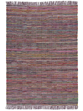 Recraft - Tapis à franges ethnique multicolore 120x160 cm