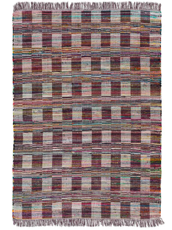 Recraft - Tapis à franges ethnique multicolore 120x160 cm