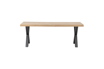 Tablo - Table en bois de manguier blanc lavé