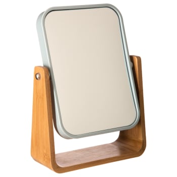 Miroir grossissant balançoire blanc sur pied - 16x6x22cm