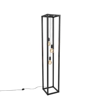 Big_cage - Lámpara de pie acero negro 30 x 30 x 175    (cm)