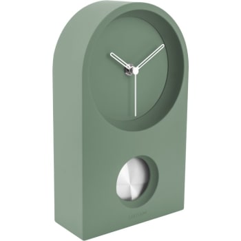 WALL CLOCK - Pendule design rétro h. 25 cm vert kaki