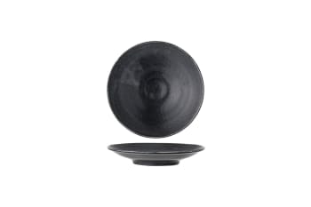 Yoko - Assiette en porcelaine noire 16 cm