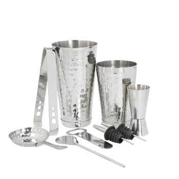 Set di 6 utensili da cocktail in acciaio inossidabile argento