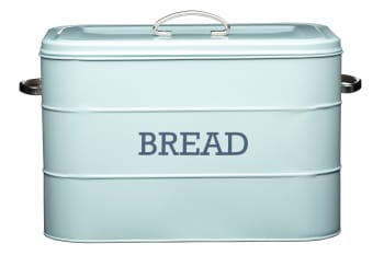 Boîte à pain vintage en acier carbone bleu
