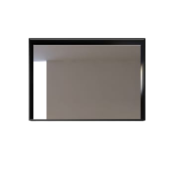 EDGE BLACK - Specchio rettangolare da parete con LED e cornice nera 100x70x13 cm