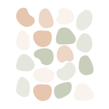 Pebbles - Stickers muraux en vinyle cailloux vert et beige