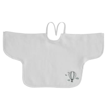 Baby soft ballon - Bavoir à manches en coton peigné zéro twist  blanc Taille unique