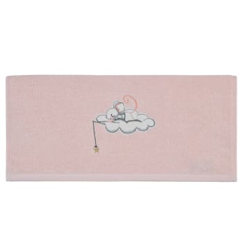 Mouskette - Serviette de toilette enfant  rose 50x90 cm