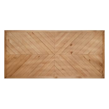 Villa - Cabecero de madera maciza étnico en tono envejecido 80x165cm