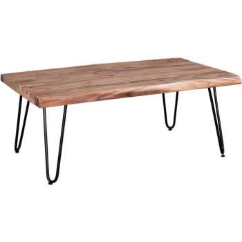 Minotaure - Table basse industrielle en bois de manguier massif