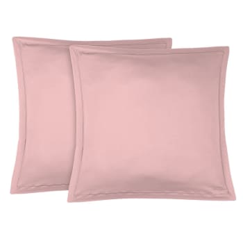Julia - Federe (x2) raso di cotone 65x65 rosa