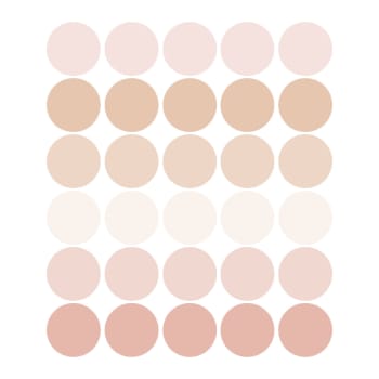 Circles2 - Stickers mureaux en vinyle rondes rose et beige