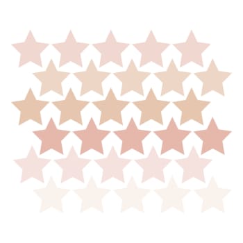 Stars1 - Selbstklebende Vinylaufkleber mit Sternenmotiv, rosa und beige