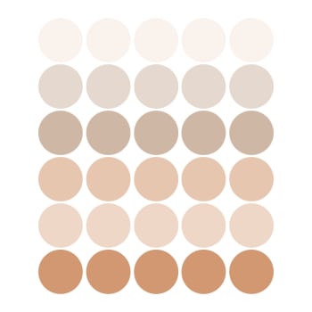 Circles2 - Stickers mureaux en vinyle rondes marron et beige