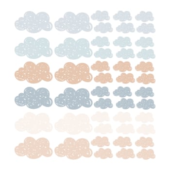 Stickers muraux en vinyle arc en ciel bleu at beige Rainbows1 | Maisons ...