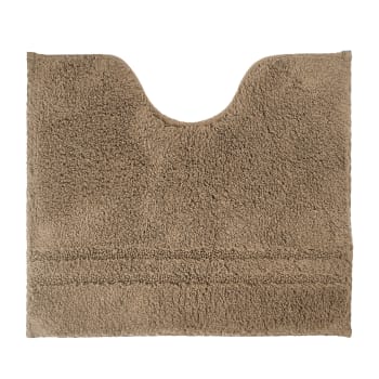 Lignus - Tapis contour wc 50x45 beige sable en coton