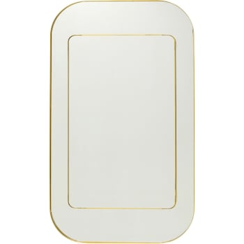 Double row - Miroir double cadre en acier doré 140x80
