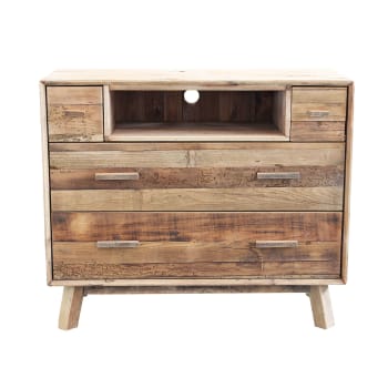 Mobile Cassettiera Moderna In Legno A 3 Cassetti Elegante Bianco Opaco Oro Scuro Opaco 3 Cassetti