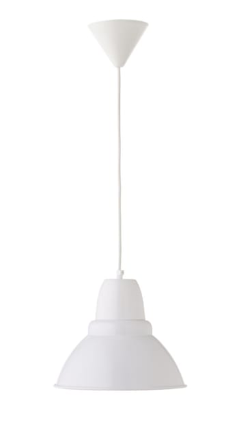 Lámpara de techo trenzada blanca de fibra de papel de Ø 35x23 cm