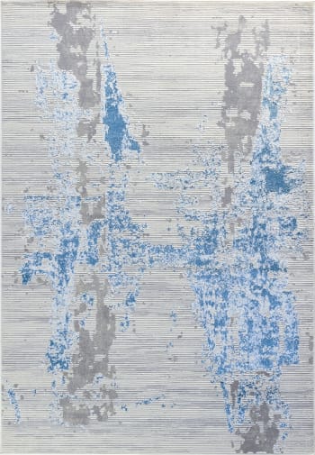 Eyra - Alfombra abstracta moderna marfil/azul/gris 120x170