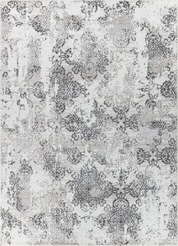 Haru - Alfombra vintage oriental blanco/gris 200x275