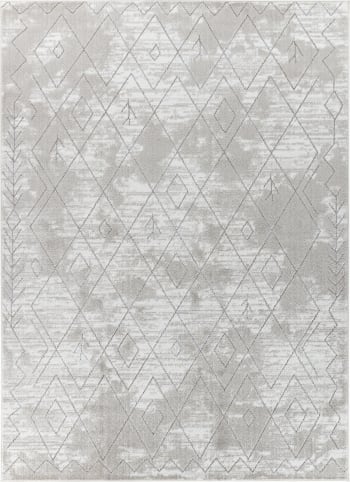 Tapis scandinave bohème - blanc cassé et noir - 200x275 cm - olimpia  OLIMPIA - Conforama