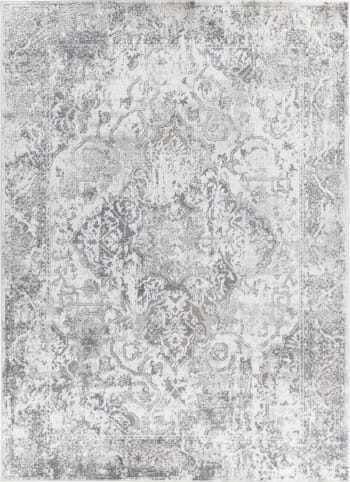 Tapis Vintage Oriental - Blanc et Gris Clair - 120x170cm