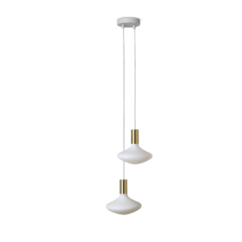Lampadario A Sospensione Con Cordoncino E Attacco E27 – Lunghezza 80 Cm, Colore Bianco