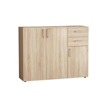 Credenza Buffet Marrone Con 2 Ante E 2 Cassetti - Mobile Per Cucina O Soggiorno - Foto 4