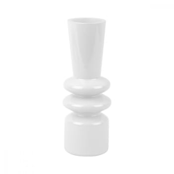 Sparkle - Vase soliflore verre blanc H20cm