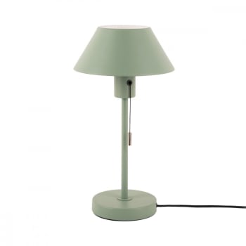 Office retro - Lampe de table en métal vert H36cm