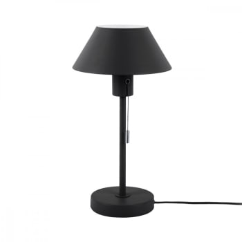 Office retro - Lampe de table en métal noir H36cm