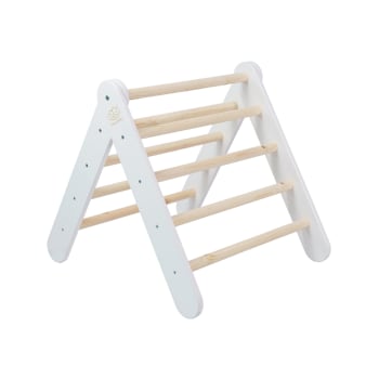 Escalera plegable para niños 60x61 cm. de madera, blanco