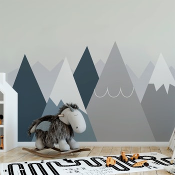 Stickers enfant montagnes scandinaves anouka 40x60cm