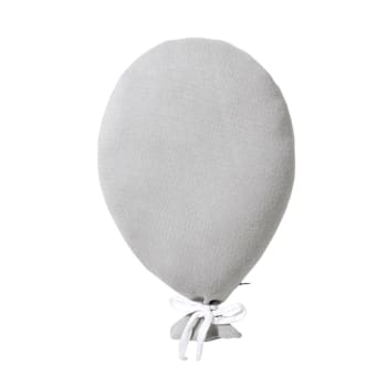 Coussin bébé coton tricoté ballon gris 40x25 cm