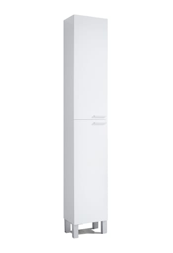 Dfaropp - Armoire à colonnes effet bois blanc brillant 30x25 cm