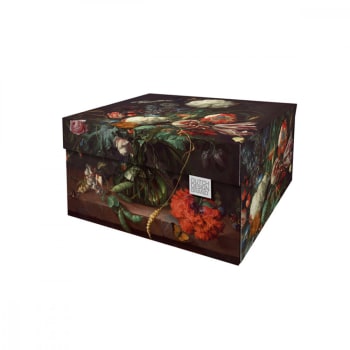 Flowers - Lot de 2 petites boites de rangement carton multicolore 28x21x14cm
