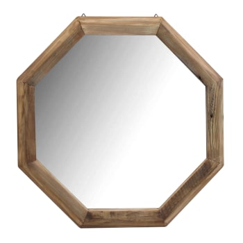 PINUS - Specchio in pino riciclato marrone