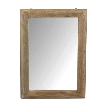 PINUS - Specchio in pino riciclato marrone